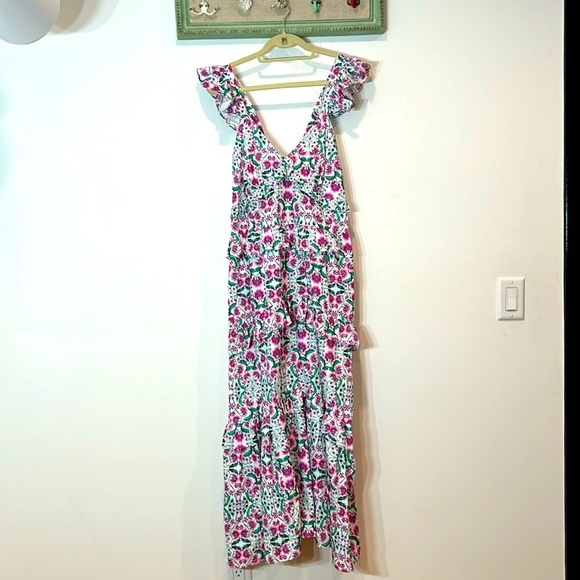 REVOLVE x MISA Los Angeles Morrison Dress in Spring Fuchsia Mix large new w tags - Picture 1 of 13
